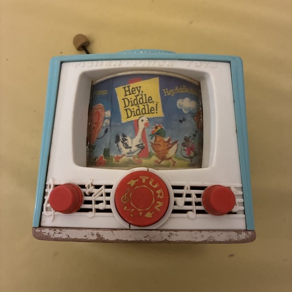 Fisher Price Hey Diddle Diddle Peek A Boo Screen TV Music Toy U164 - 1964-'65 - Picture 3 of 10